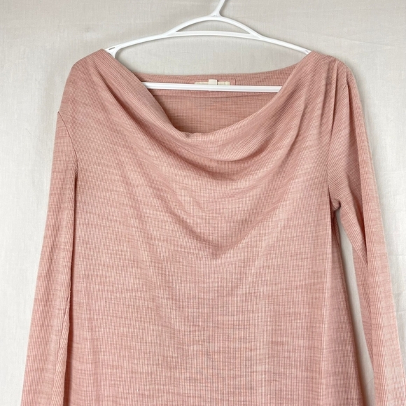 Anthropologie Pure + Good Ribbed Cowl Neck Long Sleeve Mini Dress - Picture 10 of 10